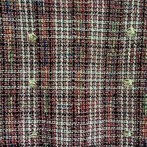 Plaid Tweed Skirt